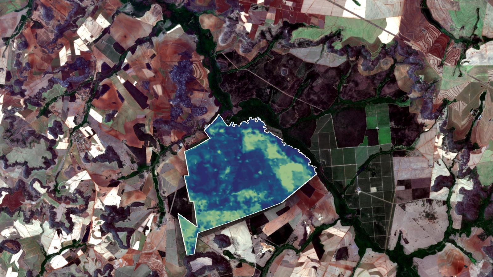 Wall-to-wall soil health map over a farming programme area in Monte Belo, São Paulo